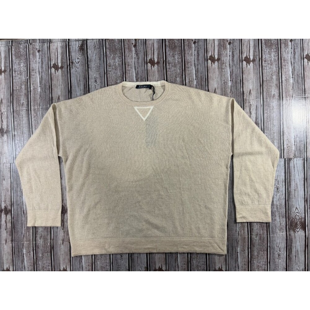 Barna 100% Cashmere Sweater color camel size 46 NWT $895 Made Terni Italia